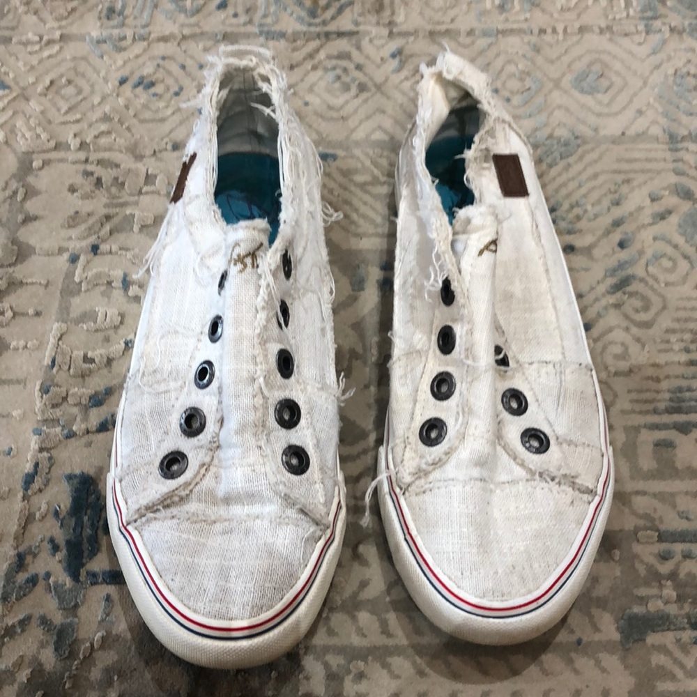 white slip on shoes